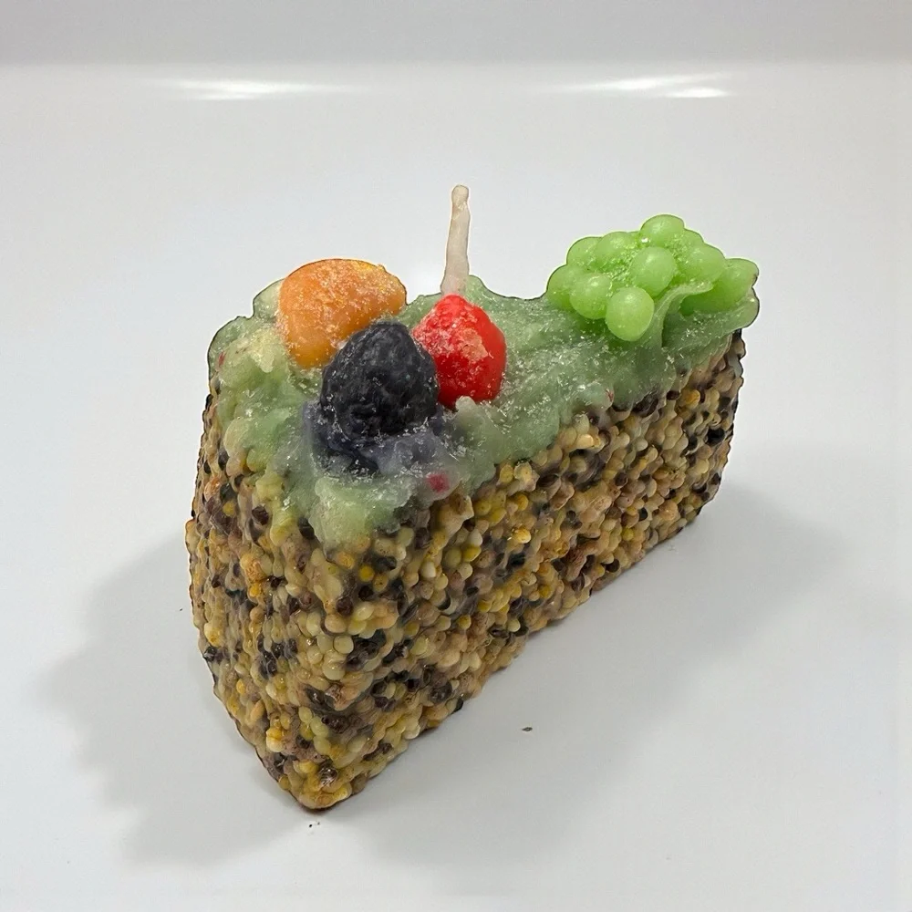 Cerería Introna Fruit Cake Slice Candle Italian Dessert Decor NWT